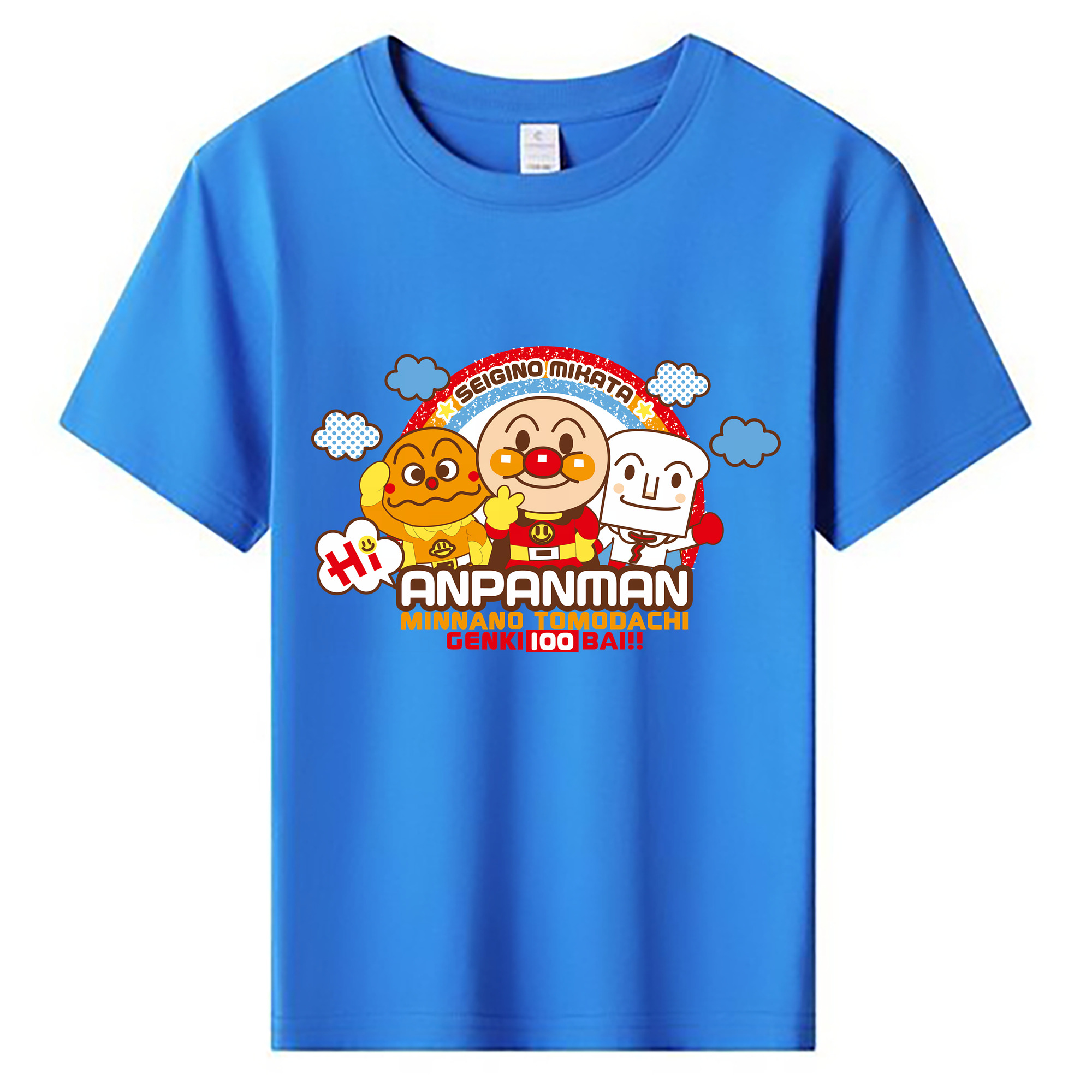 （画像用） アンパンマン Anpanman 綿100％キッズTシャツ（フロントプリント）